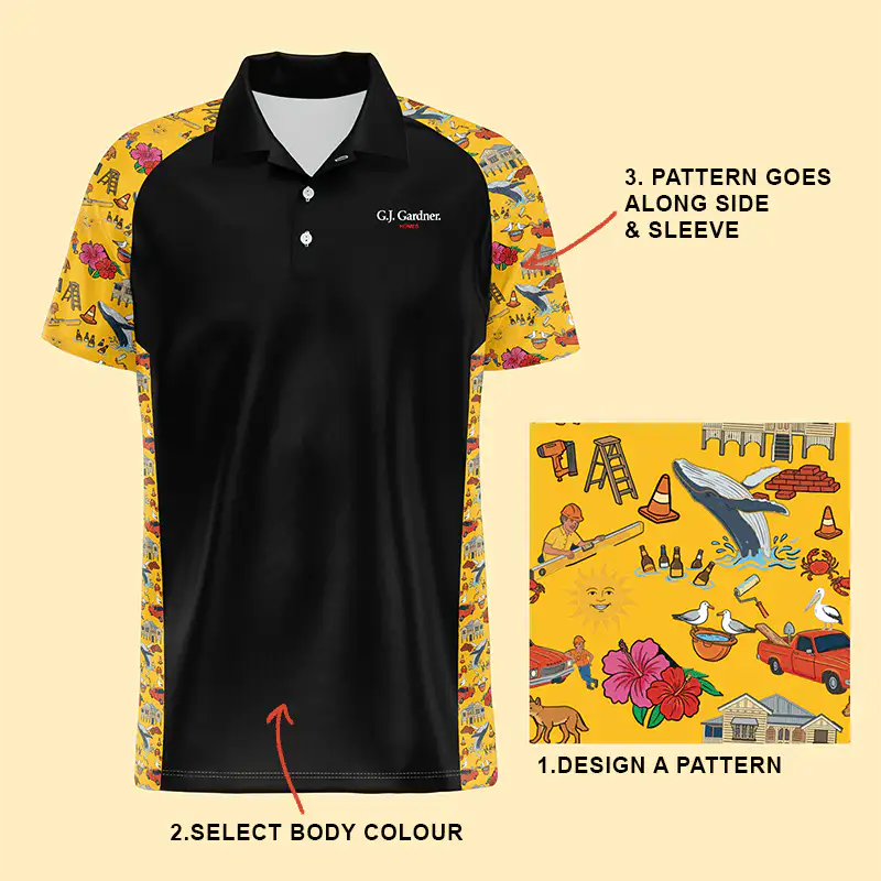 Funky Custom Sublimated Polos